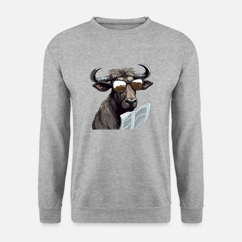 Book the Bison - Unisex Sweatshirt - salt & pepper