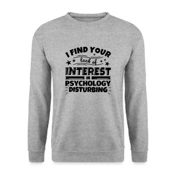 Psychologie cadeau amusant - Sweat-shirt Unisexe - gris chiné - Devant - Alina (178cm) & Michal (187cm)
