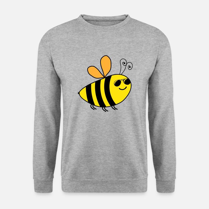 bee - Unisex Pullover - Weißgrau meliert