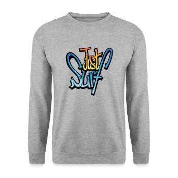JUST SURF T SHIRTS - Sweat-shirt Unisexe - gris chiné - Devant - Alina (178cm) & Michal (187cm)