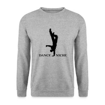 Dancing Dance Music - Unisex Pullover - Weißgrau meliert - Vorne - Alina (178cm) & Michal (187cm)