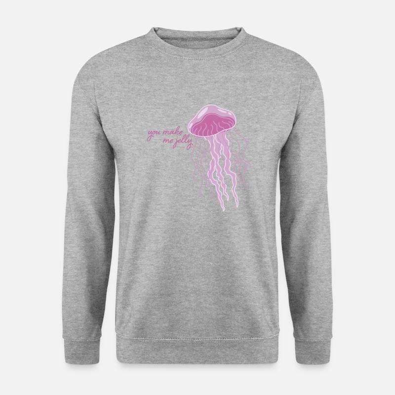 Meerestiere - Unisex Pullover - Weißgrau meliert