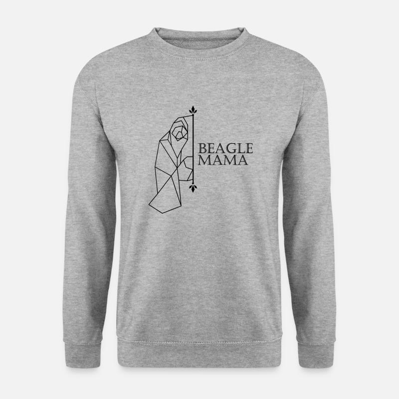 Beagle Mama - Unisex Pullover - Weißgrau meliert