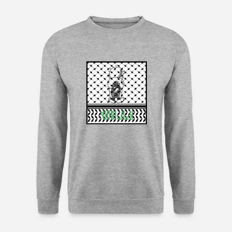 Palästina 1 - Unisex Pullover - Weißgrau meliert