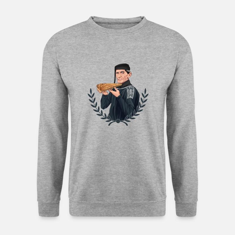 Rieser Grantler // Illustration - Unisex Pullover - Weißgrau meliert