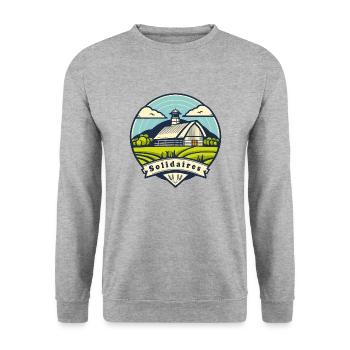Support for Farmers #10 - Unisex Sweatshirt - salt & pepper - Front - Alina (178cm) & Michal (187cm)