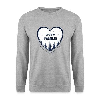coolest family - Unisex Sweatshirt - salt & pepper - Front - Alina (178cm) & Michal (187cm)