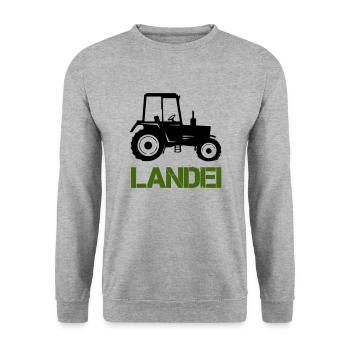 Tractor Landei - Unisex Sweatshirt - salt & pepper - Front - Alina (178cm) & Michal (187cm)