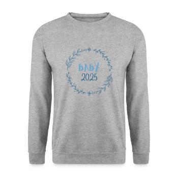 BABY 2025 - Unisex Pullover - Weißgrau meliert - Vorne - Alina (178cm) & Michal (187cm)
