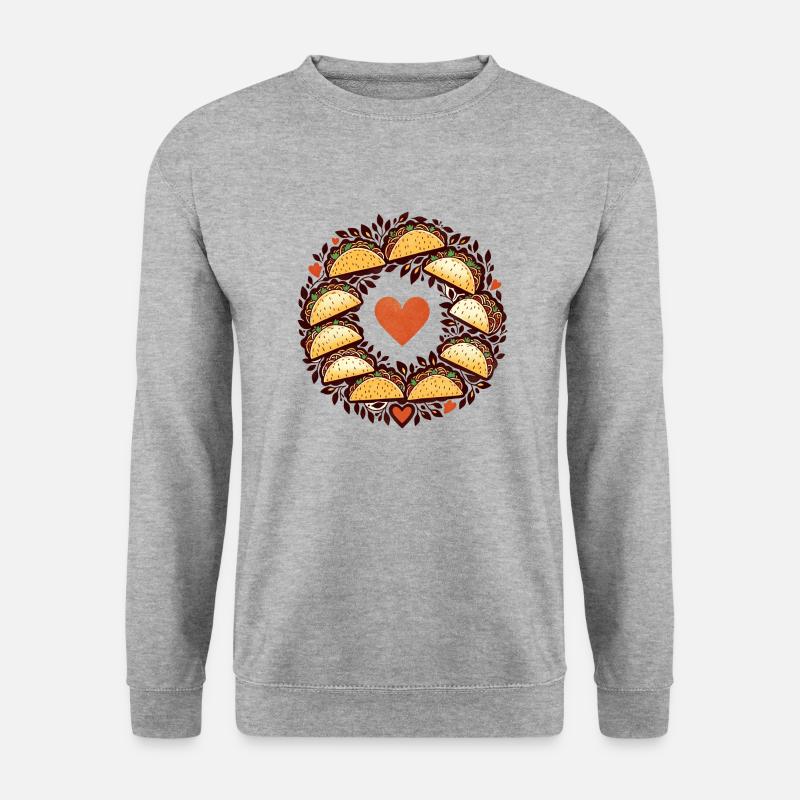 Taco Tuesday Liebe - Unisex Pullover - Weißgrau meliert