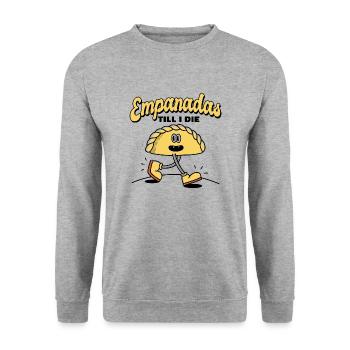 Empanadas - Cadeau parfait pour les gourmets - Sweat-shirt Unisexe - gris chiné - Devant - Alina (178cm) & Michal (187cm)