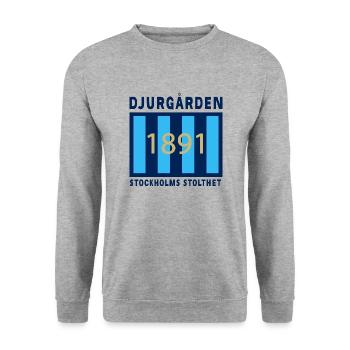 Djurgården Stockholm Pride - Sweat-shirt Unisexe - gris chiné - Devant - Alina (178cm) & Michal (187cm)