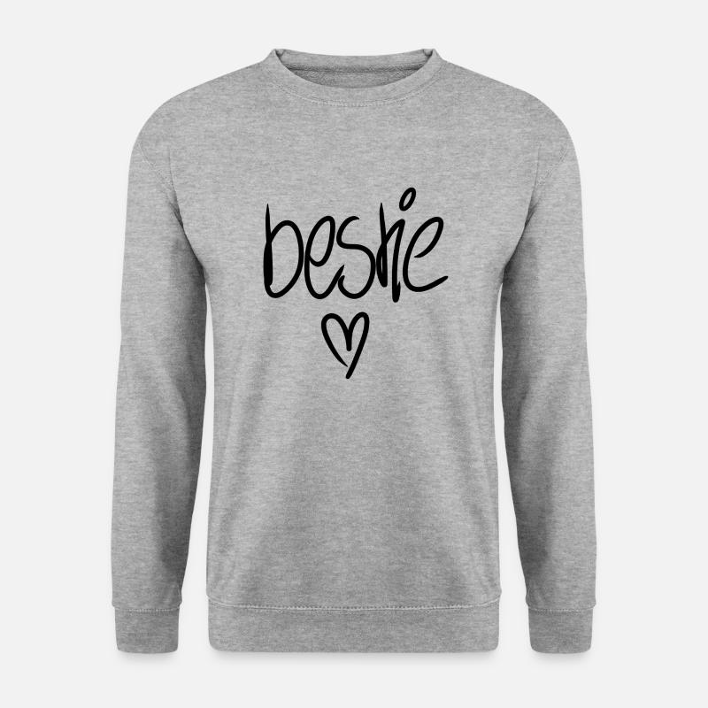 Freundschaft - Unisex Pullover - Weißgrau meliert