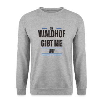 Waldhof Barackler - Unisex Pullover - Weißgrau meliert - Vorne - Alina (178cm) & Michal (187cm)