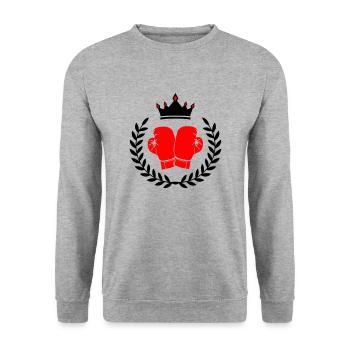 Boxing Boxes - Unisex Sweatshirt - salt & pepper - Front - Alina (178cm) & Michal (187cm)