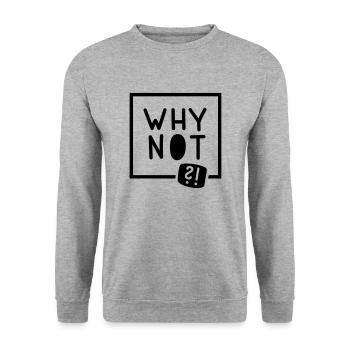 Why not?! - Unisex Pullover - Weißgrau meliert - Vorne - Alina (178cm) & Michal (187cm)