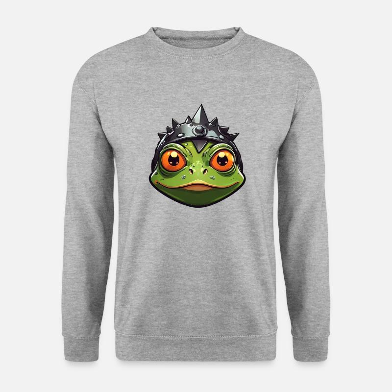 Frosch - Unisex Pullover - Weißgrau meliert
