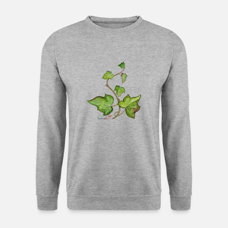 Efeu (Hedera helix) - Unisex Pullover - Weißgrau meliert