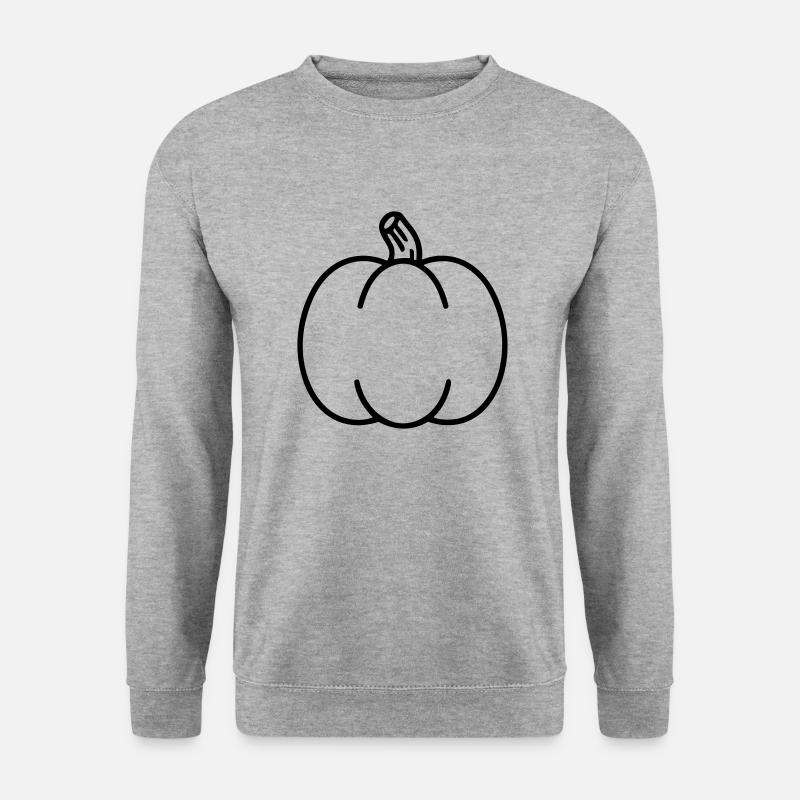 Kürbis - Unisex Pullover - Weißgrau meliert
