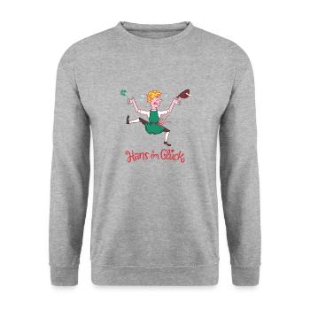 Hans in Luck - Unisex Sweatshirt - salt & pepper - Front - Alina (178cm) & Michal (187cm)