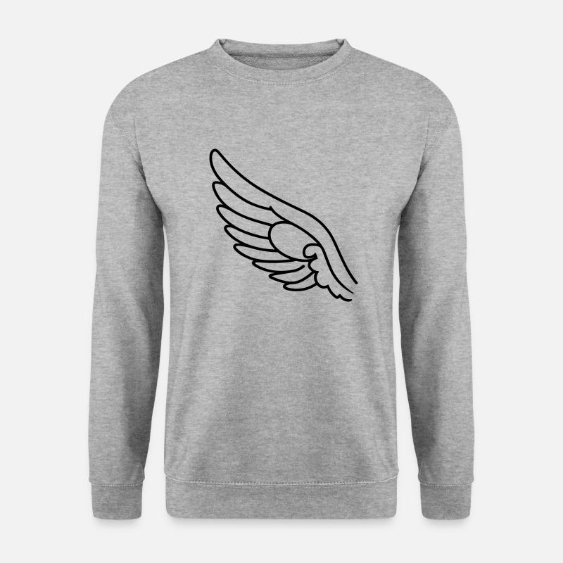Engelsflügel - Unisex Pullover - Weißgrau meliert