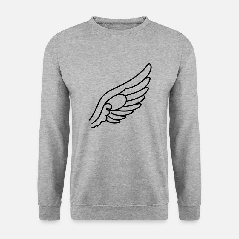 Engelsflügel - Unisex Pullover - Weißgrau meliert