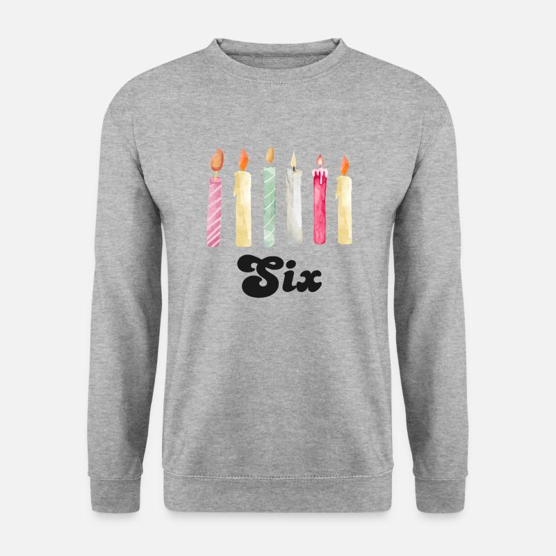 6th Anniversary Candle - Unisex Sweatshirt - salt & pepper
