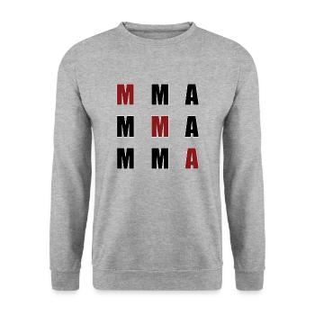 Cooles MMA Kampfsport Muster Geschenk - Unisex Pullover - Weißgrau meliert - Vorne - Alina (178cm) & Michal (187cm)