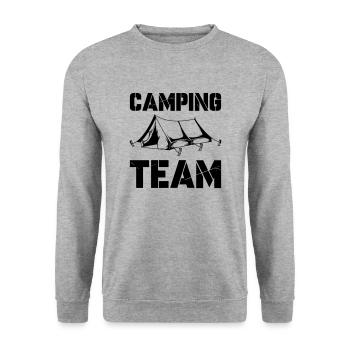 Camping Team - Unisex Pullover - Weißgrau meliert - Vorne - Alina (178cm) & Michal (187cm)
