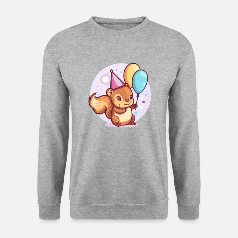 Squirrel Birthday Comic - Unisex Sweatshirt - salt & pepper