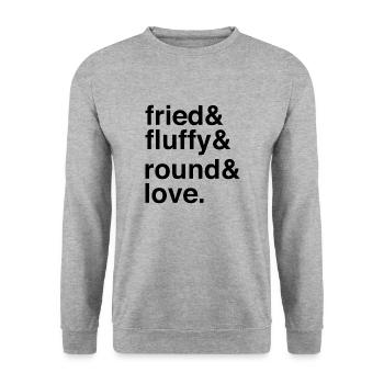 Des friandises frites moelleuses et gourmandes pour les gourmands - Sweat-shirt Unisexe - gris chiné - Devant - Alina (178cm) & Michal (187cm)