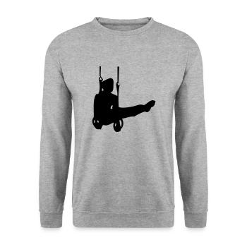 Ringe Turner - Unisex Pullover - Weißgrau meliert - Vorne - Alina (178cm) & Michal (187cm)