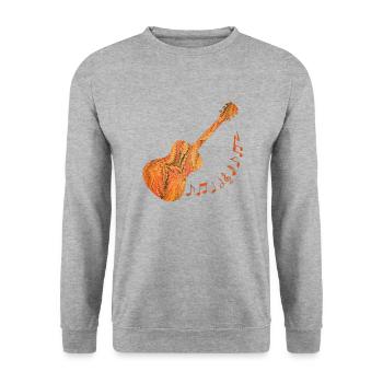 Guitare E 109 - Sweat-shirt Unisexe - gris chiné - Devant - Alina (178cm) & Michal (187cm)