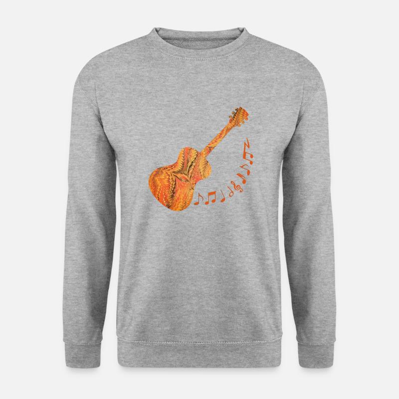 gitarre e 109 - Unisex Pullover - Weißgrau meliert