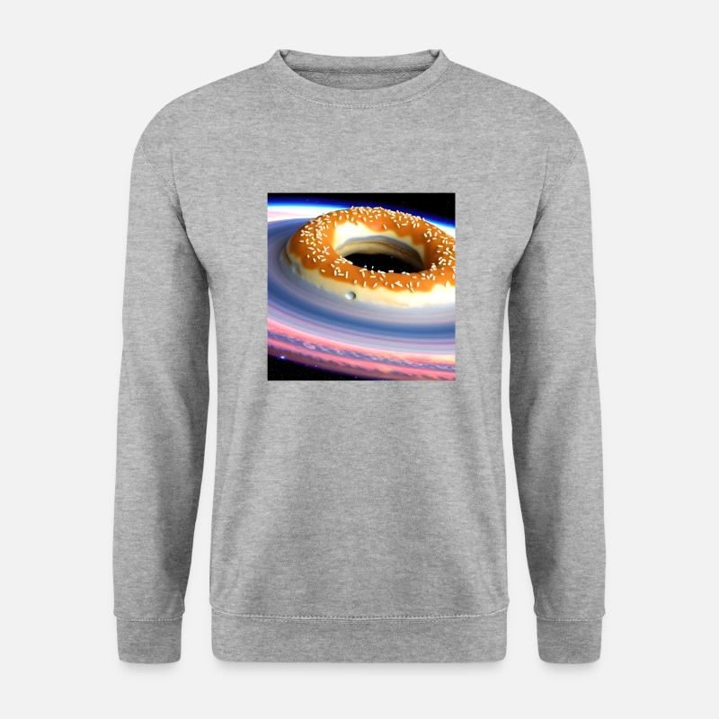 Donut Planet: Das süßeste Universum aller Zeiten! - Unisex Pullover - Weißgrau meliert