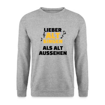 Chor - Unisex Pullover - Weißgrau meliert - Vorne - Alina (178cm) & Michal (187cm)
