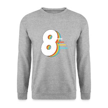 Hippie 8888 - Unisex Sweatshirt - salt & pepper - Front - Alina (178cm) & Michal (187cm)