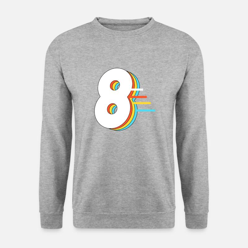 Hippie 8888 - Unisex Pullover - Weißgrau meliert