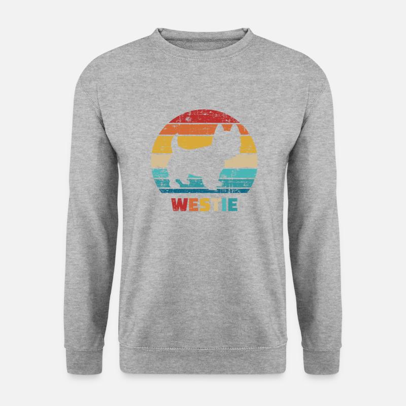 Westie - Unisex Pullover - Weißgrau meliert
