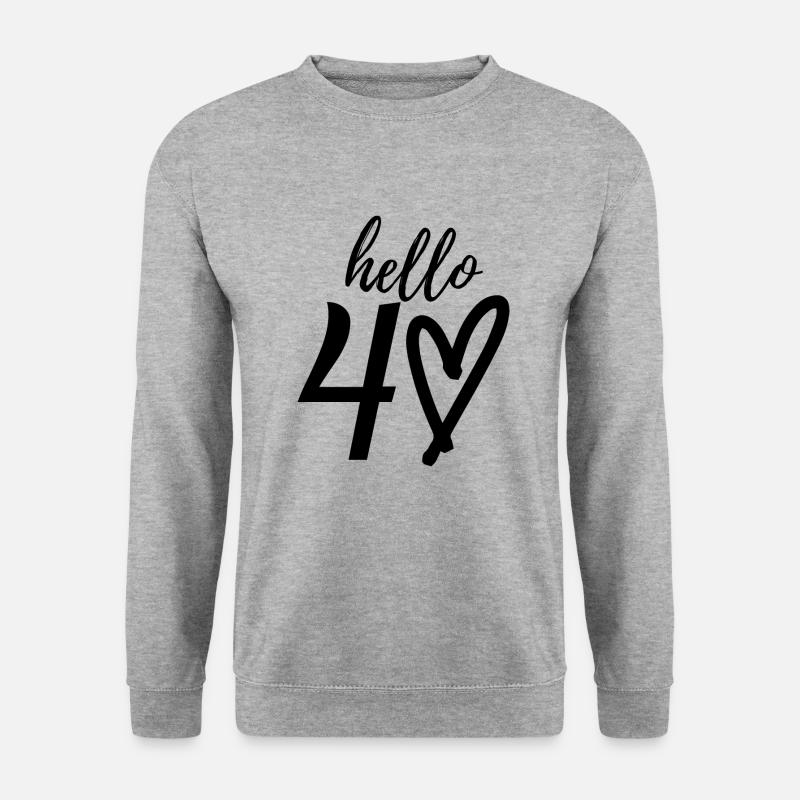 40. Geburtstag - Unisex Pullover - Weißgrau meliert