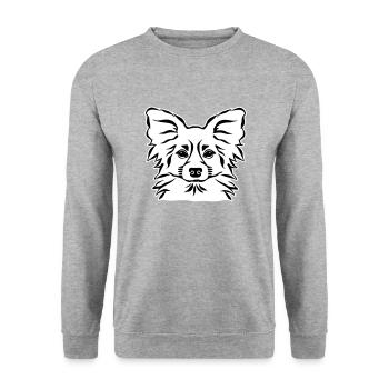 Papillon - Unisex Sweatshirt - salt & pepper - Front - Alina (178cm) & Michal (187cm)