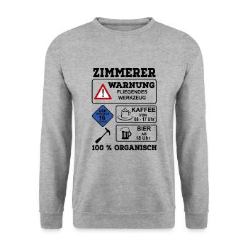 Zimmerer - Unisex Pullover - Weißgrau meliert - Vorne - Alina (178cm) & Michal (187cm)