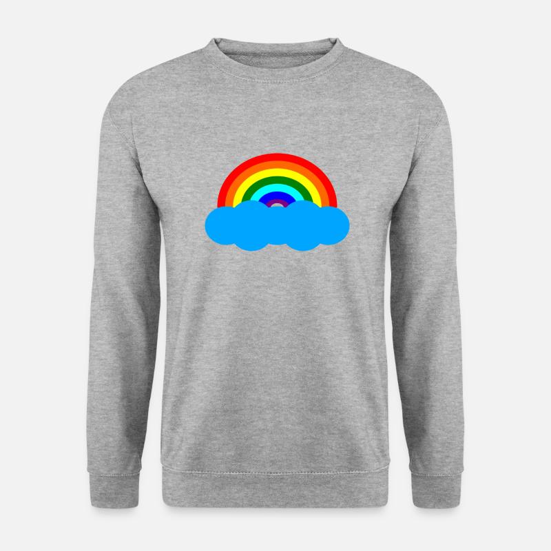 Regenbogen - Unisex Pullover - Weißgrau meliert