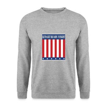 Lets get ready 2 fight - Unisex Sweatshirt - salt & pepper - Front - Alina (178cm) & Michal (187cm)