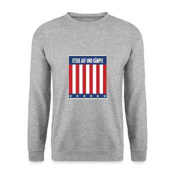 Levez-vous et combattez - Sweat-shirt Unisexe - gris chiné - Devant - Alina (178cm) & Michal (187cm)