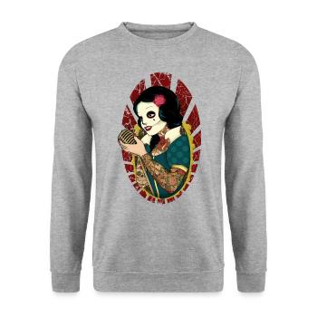 Rock till death - Unisex Sweatshirt - salt & pepper - Front - Alina (178cm) & Michal (187cm)