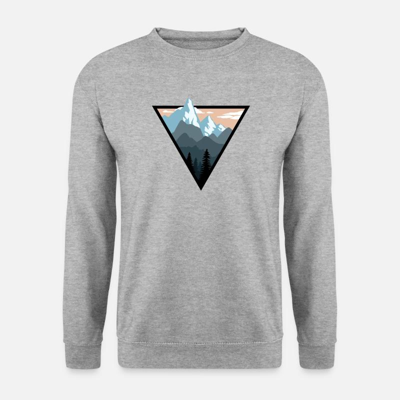 Berglogo - Unisex Pullover - Weißgrau meliert
