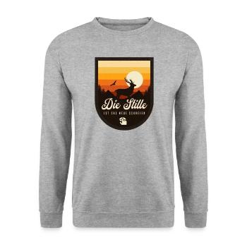 Explored Wilderness - Stille ist das neue Schreien - Unisex Pullover - Weißgrau meliert - Vorne - Alina (178cm) & Michal (187cm)