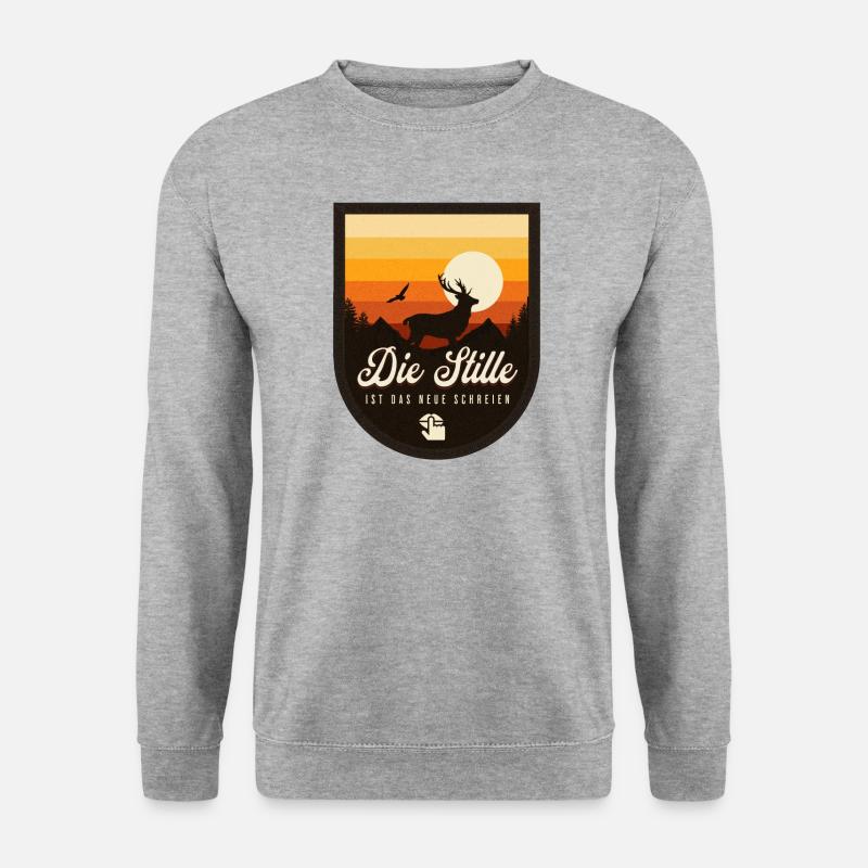 Explored Wilderness - Stille ist das neue Schreien - Unisex Pullover - Weißgrau meliert