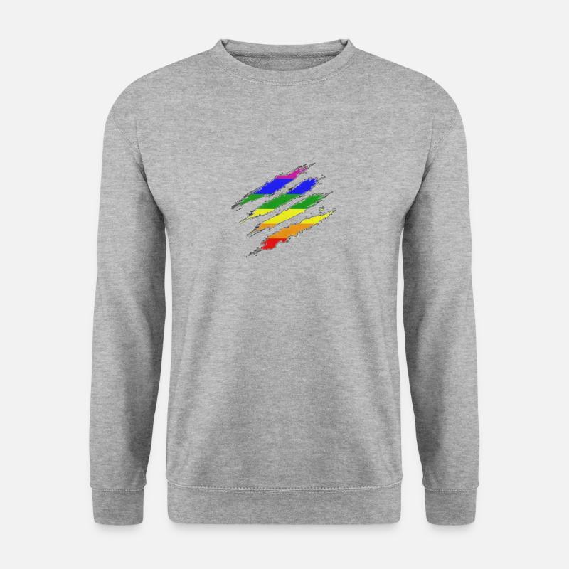 Claw Marks Rainbow flag - Unisex Sweatshirt - salt & pepper